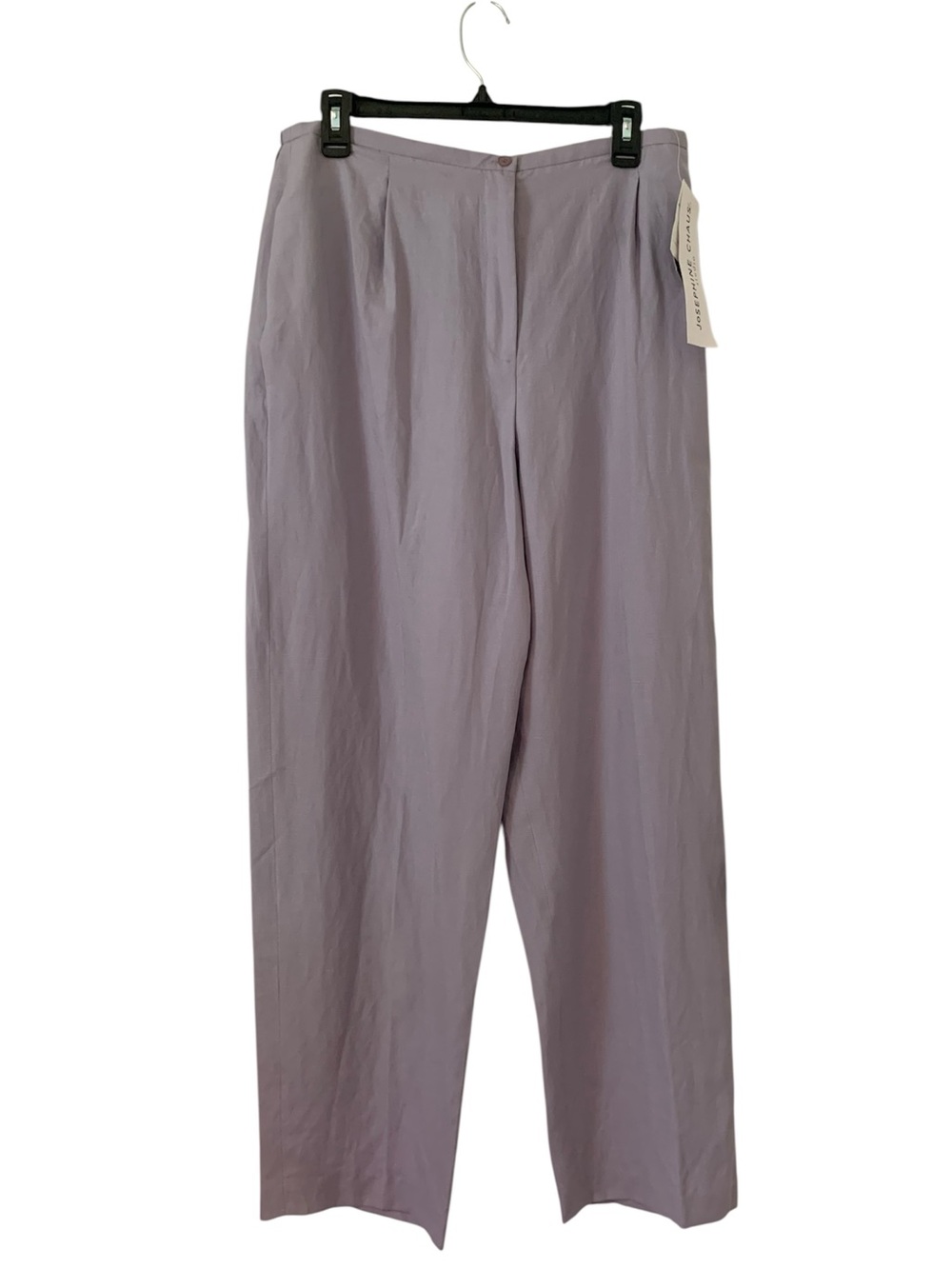 NWT Josephine Chaus Studio Silk/Linen Blend Lilac Purple Trousers Size 16